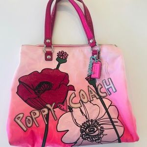 **COACH** LIMITED EDITION Poppy Coach Tote Bag